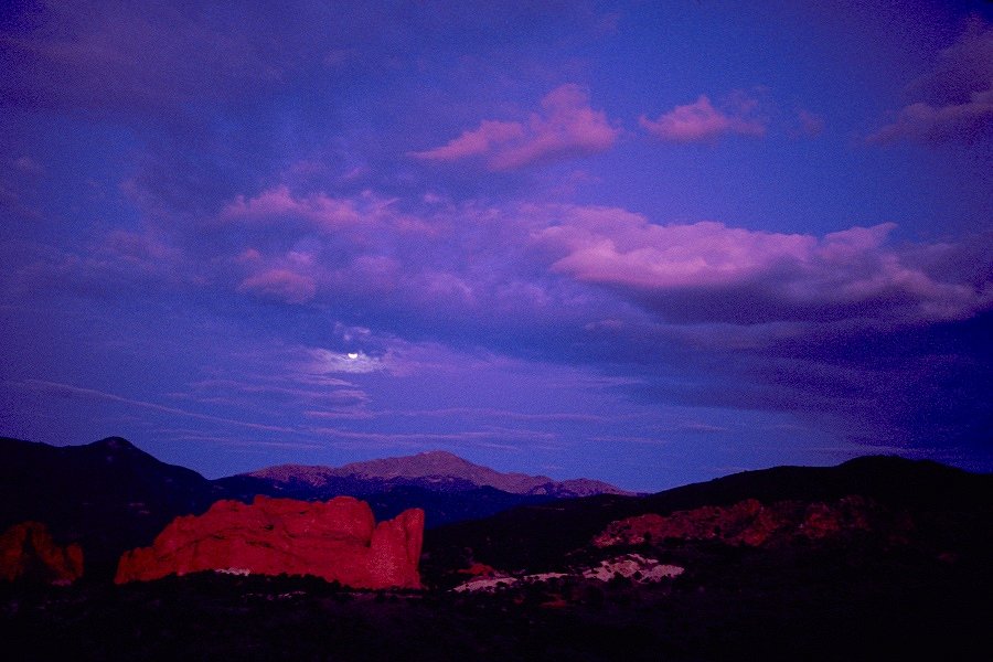 Moonlight Over Pikes Peak